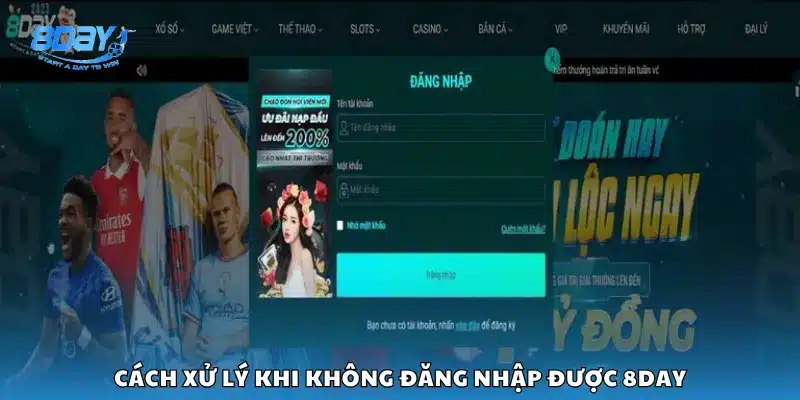 Cách xử lý khi không đăng nhập được 8Day